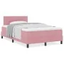 Cama con sommier y colchón Rosa 120x200 cm Terciopelo by , Beds and slatted bases - Ref: Foro24-3339169, Price: 371,78 €, Dis...