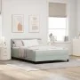 Cama Box Spring con colchón Gris Claro 140x190 cm Terciopelo de , Camas y somieres - Ref: Foro24-3339170, Precio: 440,94 €, D...