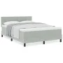 Cama Box Spring con colchón Gris Claro 140x190 cm Terciopelo de , Camas y somieres - Ref: Foro24-3339170, Precio: 440,94 €, D...