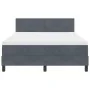 Cama Box Spring con Colchón Gris Oscuro 140x190 cm Terciopelo by , Beds and slatted bases - Ref: Foro24-3339171, Price: 438,7...