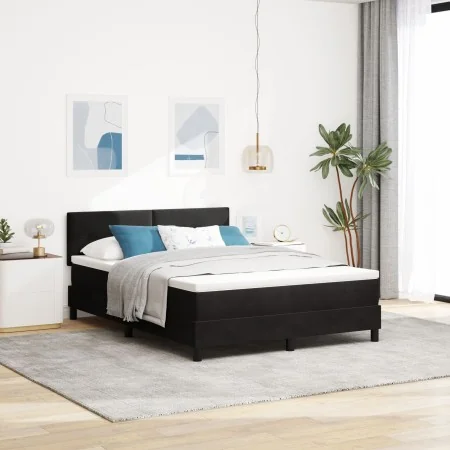 Cama con somier con colchón Negro 140x190 cm Terciopelo | Foro24.es | Tu tienda online para hogar, jardín y más Foro24.es