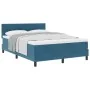 Cama Box Spring con colchón Azul Oscuro 140x190 cm Terciopelo | Foro24.es | Tu tienda online para hogar, jardín y más Foro24.es