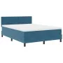 Cama Box Spring con colchón Azul Oscuro 140x190 cm Terciopelo | Foro24.es | Tu tienda online para hogar, jardín y más Foro24.es