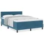 Cama Box Spring con colchón Azul Oscuro 140x190 cm Terciopelo | Foro24.es | Tu tienda online para hogar, jardín y más Foro24.es