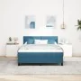 Cama Box Spring con colchón Azul Oscuro 140x190 cm Terciopelo | Foro24.es | Tu tienda online para hogar, jardín y más Foro24.es
