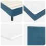 Cama Box Spring con colchón Azul Oscuro 140x190 cm Terciopelo | Foro24.es | Tu tienda online para hogar, jardín y más Foro24.es