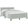 Cama Box Spring con Colchón Gris Claro 140x200 cm Terciopelo by , Beds and slatted bases - Ref: Foro24-3339176, Price: 451,03...