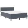 Cama Box Spring con Colchón Gris Oscuro 140x200 cm Terciopelo | Foro24.es | Tu tienda online para hogar, jardín y más Foro24.es