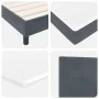 Cama Box Spring con Colchón Gris Oscuro 140x200 cm Terciopelo | Foro24.es | Tu tienda online para hogar, jardín y más Foro24.es