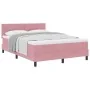 Cama con Somier y Colchón Rosa 140x200 cm Terciopelo de , Camas y somieres - Ref: Foro24-3339181, Precio: 412,42 €, Descuento: %