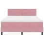 Cama con Somier y Colchón Rosa 140x200 cm Terciopelo de , Camas y somieres - Ref: Foro24-3339181, Precio: 412,42 €, Descuento: %