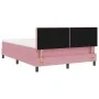 Cama con Somier y Colchón Rosa 140x200 cm Terciopelo de , Camas y somieres - Ref: Foro24-3339181, Precio: 412,42 €, Descuento: %