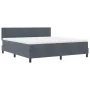 Cama Box Spring con colchón gris oscuro Super King terciopelo | Foro24.es | Tu tienda online para hogar, jardín y más Foro24.es