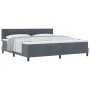 Cama con Box Spring y Colchón Gris Oscuro 200x200 cm Terciopelo by , Beds and slatted bases - Ref: Foro24-3339195, Price: 557...