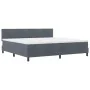 Cama con Box Spring y Colchón Gris Oscuro 200x200 cm Terciopelo by , Beds and slatted bases - Ref: Foro24-3339195, Price: 557...
