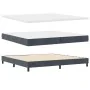 Cama con Box Spring y Colchón Gris Oscuro 200x200 cm Terciopelo by , Beds and slatted bases - Ref: Foro24-3339195, Price: 557...
