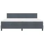 Cama con Box Spring y Colchón Gris Oscuro 200x200 cm Terciopelo by , Beds and slatted bases - Ref: Foro24-3339195, Price: 557...