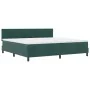 Cama Box Spring con Colchón Verde Oscuro 200x200 cm Terciopelo | Foro24.es | Tu tienda online para hogar, jardín y más Foro24.es