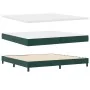 Cama Box Spring con Colchón Verde Oscuro 200x200 cm Terciopelo | Foro24.es | Tu tienda online para hogar, jardín y más Foro24.es