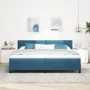 Cama con somier con colchón azul oscuro 200x200 cm terciopelo | Foro24.es | Tu tienda online para hogar, jardín y más Foro24.es