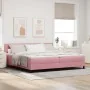 Cama con Somier y Colchón Rosa 200x200 cm Terciopelo von , Betten und Lattenroste - Ref: Foro24-3339199, Preis: 536,94 €, Rab...