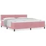 Cama con Somier y Colchón Rosa 200x200 cm Terciopelo von , Betten und Lattenroste - Ref: Foro24-3339199, Preis: 536,94 €, Rab...