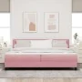 Cama con Somier y Colchón Rosa 200x200 cm Terciopelo von , Betten und Lattenroste - Ref: Foro24-3339199, Preis: 536,94 €, Rab...