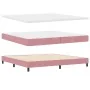 Cama con Somier y Colchón Rosa 200x200 cm Terciopelo von , Betten und Lattenroste - Ref: Foro24-3339199, Preis: 536,94 €, Rab...