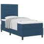 Cama de base de resortes con colchón azul 90 x 200 cm tela | Foro24.es | Tu tienda online para hogar, jardín y más Foro24.es