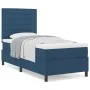 Cama de base de resortes con colchón azul 90 x 200 cm tela | Foro24.es | Tu tienda online para hogar, jardín y más Foro24.es