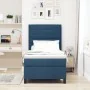 Cama de base de resortes con colchón azul 90 x 200 cm tela | Foro24.es | Tu tienda online para hogar, jardín y más Foro24.es