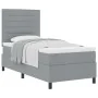 Cama con Base de Resortes y Colchón Gris Claro 100x200 cm Tela | Foro24.es | Tu tienda online para hogar, jardín y más Foro24.es