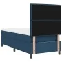 Cama de base de resortes con colchón azul 90 x 200 cm tela | Foro24.es | Tu tienda online para hogar, jardín y más Foro24.es
