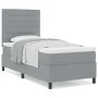 Cama con Base de Resortes y Colchón Gris Claro 100x200 cm Tela | Foro24.es | Tu tienda online para hogar, jardín y más Foro24.es