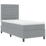 Cama con Base de Resortes y Colchón Gris Claro 100x200 cm Tela | Foro24.es | Tu tienda online para hogar, jardín y más Foro24.es