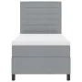 Cama con Base de Resortes y Colchón Gris Claro 100x200 cm Tela | Foro24.es | Tu tienda online para hogar, jardín y más Foro24.es