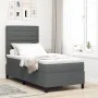 Cama con Base de Resortes con Colchón Gris Oscuro 100x200 cm Tela | Foro24.es | Tu tienda online para hogar, jardín y más Foro24.es