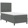 Cama con Base de Resortes con Colchón Gris Oscuro 100x200 cm Tela | Foro24.es | Tu tienda online para hogar, jardín y más Foro24.es
