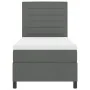 Cama con Base de Resortes con Colchón Gris Oscuro 100x200 cm Tela | Foro24.es | Tu tienda online para hogar, jardín y más Foro24.es
