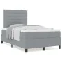 Cama con Base de Resorte con Colchón Gris Claro 120x200 cm Tela | Foro24.es | Tu tienda online para hogar, jardín y más Foro24.es