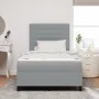 Cama con Base de Resorte con Colchón Gris Claro 120x200 cm Tela | Foro24.es | Tu tienda online para hogar, jardín y más Foro24.es