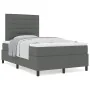 Cama con Box Spring con Colchón Gris Oscuro 120x200 cm Tela | Foro24.es | Tu tienda online para hogar, jardín y más Foro24.es