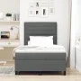 Cama con Box Spring con Colchón Gris Oscuro 120x200 cm Tela | Foro24.es | Tu tienda online para hogar, jardín y más Foro24.es