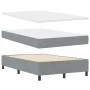 Cama con Base de Resorte con Colchón Gris Claro 120x200 cm Tela | Foro24.es | Tu tienda online para hogar, jardín y más Foro24.es
