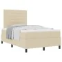Cama con base de resortes con colchón crema 120x200 cm Tela | Foro24.es | Tu tienda online para hogar, jardín y más Foro24.es