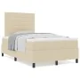 Cama con base de resortes con colchón crema 120x200 cm Tela | Foro24.es | Tu tienda online para hogar, jardín y más Foro24.es