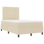 Cama con base de resortes con colchón crema 120x200 cm Tela | Foro24.es | Tu tienda online para hogar, jardín y más Foro24.es
