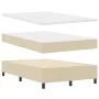 Cama con base de resortes con colchón crema 120x200 cm Tela | Foro24.es | Tu tienda online para hogar, jardín y más Foro24.es