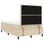Cama con base de resortes con colchón crema 120x200 cm Tela | Foro24.es | Tu tienda online para hogar, jardín y más Foro24.es