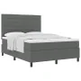 cama con base tapizada gris oscuro con colchón 140x200 cm tela | Foro24.es | Tu tienda online para hogar, jardín y más Foro24.es